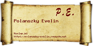 Polanszky Evelin névjegykártya